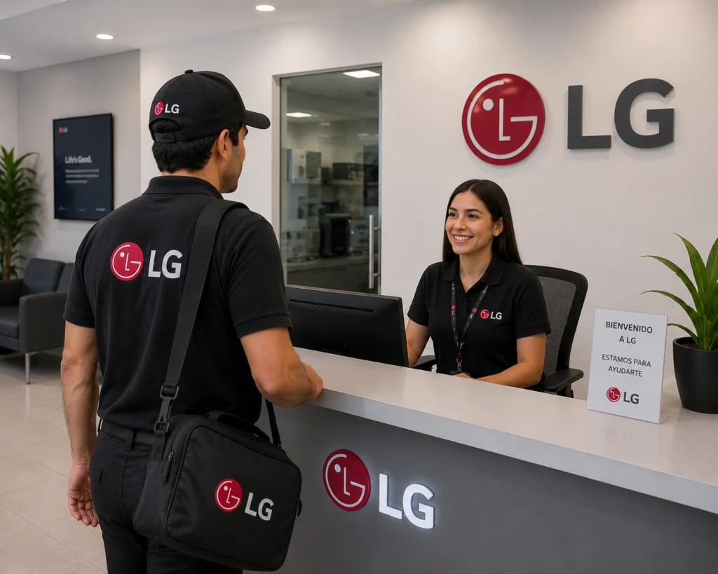 Técnico LG realizando mantenimiento preventivo en Quito